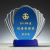 Crystal Trophy Customized Trophy Medal Blue Metal Five-Pointed Star Company Annual Meeting Award Sports Competition