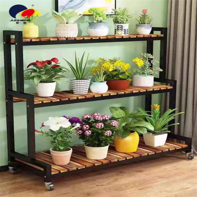 Balcony Flower Rack Storage Rack Household Multi-Layer Indoor Green Radish Succulent Jardiniere Movable Partition Flower Shop