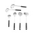 Stainless Steel Kitchenware Set Kitchen Utensils Cooking Spoon and Shovel Spatula Colander Soup Spoon Six-Piece Gift Kitchenware