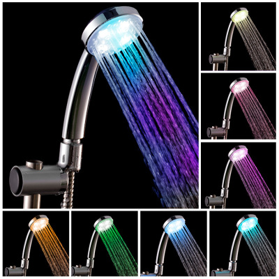LED Light-Emitting Shower Colorful Color Changing Nozzle No Battery Bath Nozzle Self-Generating