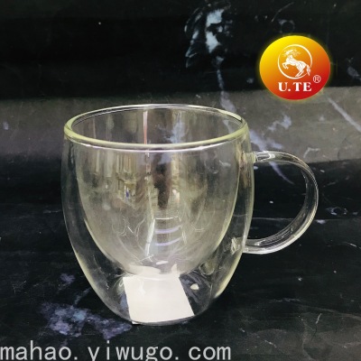 Heat Insulation Double Layer Glass Cup