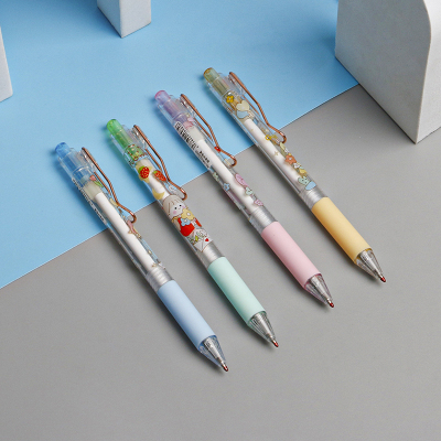 Happy Girl Cute Pet Small Sample Creative Stationery Cute Girl Press Smooth Gel Pen Students' Supplies Gift