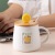 Creative Style Cartoon Porcelain Water Cup Household Coffee Cup with Lid and Spoon Office Mug Logo Customization