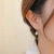 2021 New Gold-Plated Micro Inlaid Zircon a Wire Fence Drop-Shaped Ear Clip Fashion Small Fresh Beautiful Circle Ear Clip