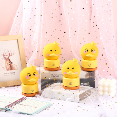Factory Direct Sales Silicone Small Yellow Duck Touch Small Night Lamp Bedroom Children's Room Creative USB Charging Small Night Lamp