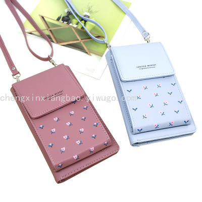 Mobile Phone Bag Portable Bag Women's Wallet Pu Long Coin Purse Shoulder Bag Crossbody Bag Card Holder Female 