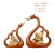 Resin Crafts European Style Wood Grain Couple Large Swan Decoration Creative Home Cabinet Decoration Wedding Gift