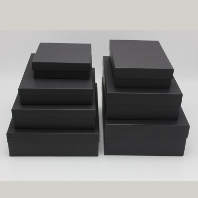 Gift Box Black Paper Box Packaging Customized Gift Wholesale Gift Box Drawer Box Rectangular Small Exquisite Simple