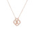 Korean Style Fashion Gold Plated Inlaid Zircon Flower Necklace Niche Design Graceful Personality Clavicle Chain Source Factory