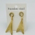 Fashion Gold-Plated Stainless Steel Earrings Earrings Frosted Double-Layer Versatile European and American Personalized Jewelry