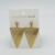 Stainless Steel Flat Frosted Personalized Earrings