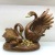 Resin Crafts Modern Minimalist Wood Color Family Three Swan Decoration Creative Living Room and Wine Cabinet Decorations Gifts