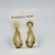 Fashion Gold-Plated Stainless Steel Earrings Earrings Frosted Double-Layer Versatile European and American Personalized Jewelry