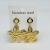 Fashion Gold-Plated Stainless Steel Earrings Earrings Frosted Double-Layer Versatile European and American Personalized Jewelry