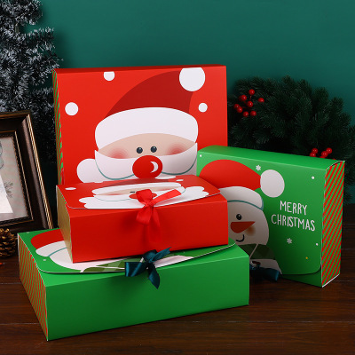 Cross-Border Christmas Candy Box Gift Box Gift Packing Box Paper Box Snowman Santa Claus Christmas Candy Box Wholesale