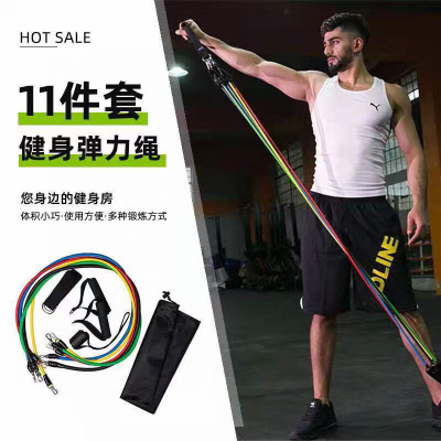 11-Piece Set Fitness Elastic Rope Chest Expander