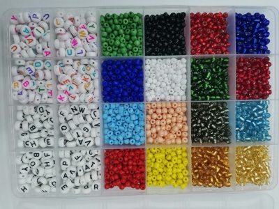 4mmdiy Paint Beads and Acrylic Letter Combination