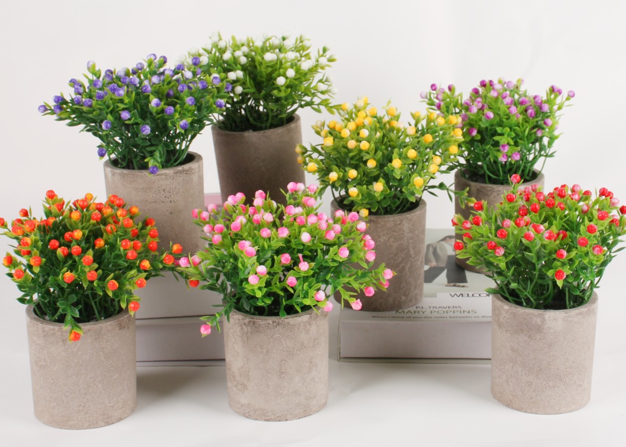 亚马逊热卖米兰粒仿真盆栽北欧风家居桌面摆设仿真植物盆景