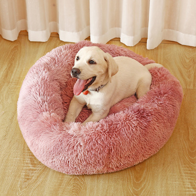 Factory Wholesale Cross-Border Plush Cat Nest Winter Warm Removable and Washable Kennel Dog Bed Mat Dog Cage Pet Supplies