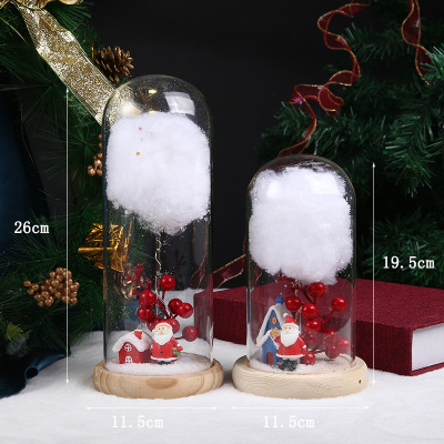New Santa Claus Glass Cover Christmas Decorative Crafts Wishing Bottle Wholesale
