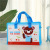 Cartoon Printing Large Capacity Non-Woven Tote Bag Cute Children's Toy Snack Zipper Bag Student Tuition Bag