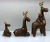 Resin Crafts Modern Minimalist Wood Color Four Pieces Deer Decoration Home Decorations Living Room TV Cabinet Furnishings