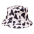 Korean Style New Autumn Trendy Printed Milk Bucket Hat Women's Outdoor Sun-Shade Sun Protection UV Protection Reversible Fisherman Hat