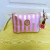 Portable Striped Make-up Bag Large Good-looking Clutch Fashion Portable Lipstick Large-Capacity Cosmetics Storage Bag