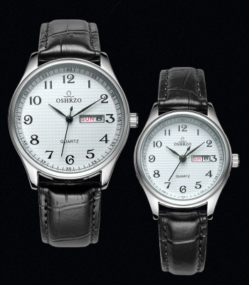 Oshi Men's Watch Dual Calendar Watch Man's and Woman's Watch Couple's Watch Waterproof Quartz Belt Fashion Student Watch