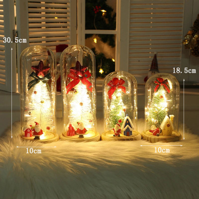 Christmas Decorative Glass Cover Nordic Christmas Tree Glass Cover Christmas Gift Present Wholesale