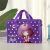 Cartoon Printing Large Capacity Non-Woven Tote Bag Cute Children's Toy Snack Zipper Bag Student Tuition Bag