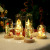 Christmas Glass Cover Warm Color LED Light Decoration Mini Christmas Micro Landscape Wooden Glass