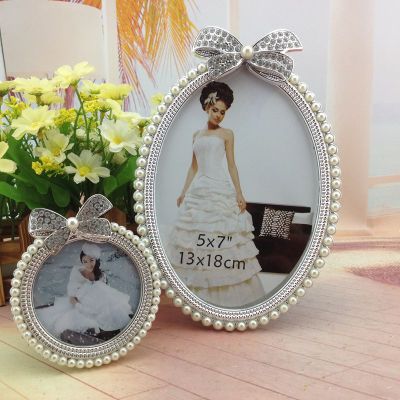 European Style Plastic Oval Butterfly Photo Frame With Diamonds