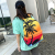 Korean Original Design Graffiti Printing Backpack Personality Street Student Schoolbag Men's and Women's Outdoor Travel Backpack