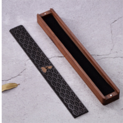 Sanxing/Fengyun 3.6cm Ebony Incense Box Ebony + Brass Length 23.3cm Width 3.6cm Height 2cm Buddha Hall Study