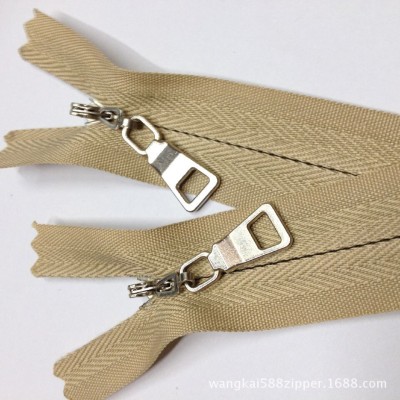 Supply New High-End Clothing Zipper 3# Nylon Special Invisible Zipper Environmentally Friendly Nickel-Free Fancy Pull Head