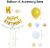 Amazon Golden Happy Birthday Set Colorful Paper Scrap Balloon Paper Flower Ball Ribbon Party Decoration Supplies