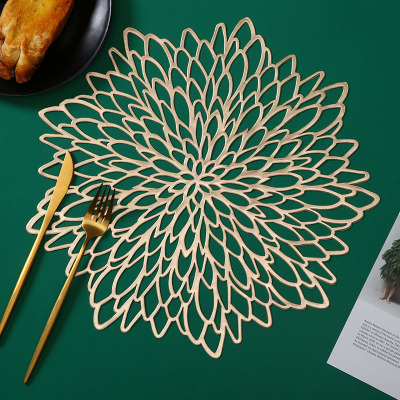 Western-Style Placemat Light Luxury Waterproof and Oil-Proof Thermal Shielded Table Mat Northern European Small Luxury Placemat PVC Coaster Decorative Pad