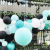 Balloon Arch Bridge 116PCs Blue White Imitation Beauty Balloon Balloon Boy Party Decoration