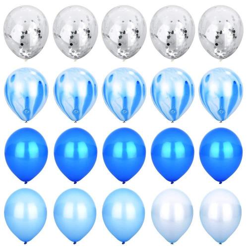 colorful marble agate white striped balloon multicolor latex balloon birthday wedding party decoration supplies