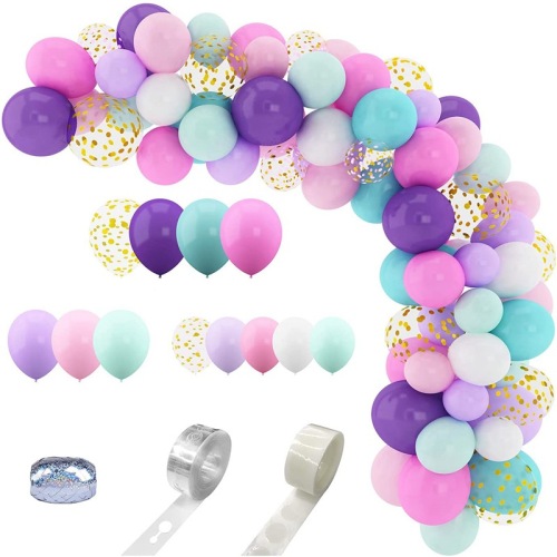 amazon‘s new unicorn macaron pink gold balloon baby birthday suit balloon arch garland suit