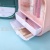 New Button Double Door Cosmetics Storage Box Desktop Skin Care Products Dustproof Cosmetic Case Home Storage Rack