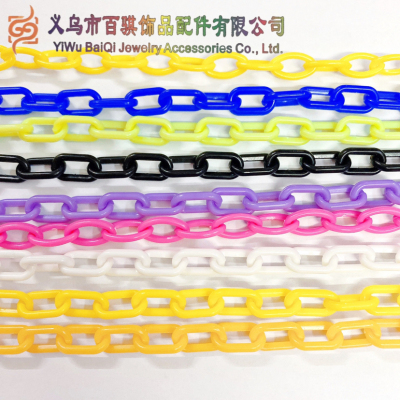 Acrylic Chain Connecting Shackle DIY Handmade Ornament Single Dyed Plastic Chain Mask Chain Mobile Phone Teaching Accessories Accessories