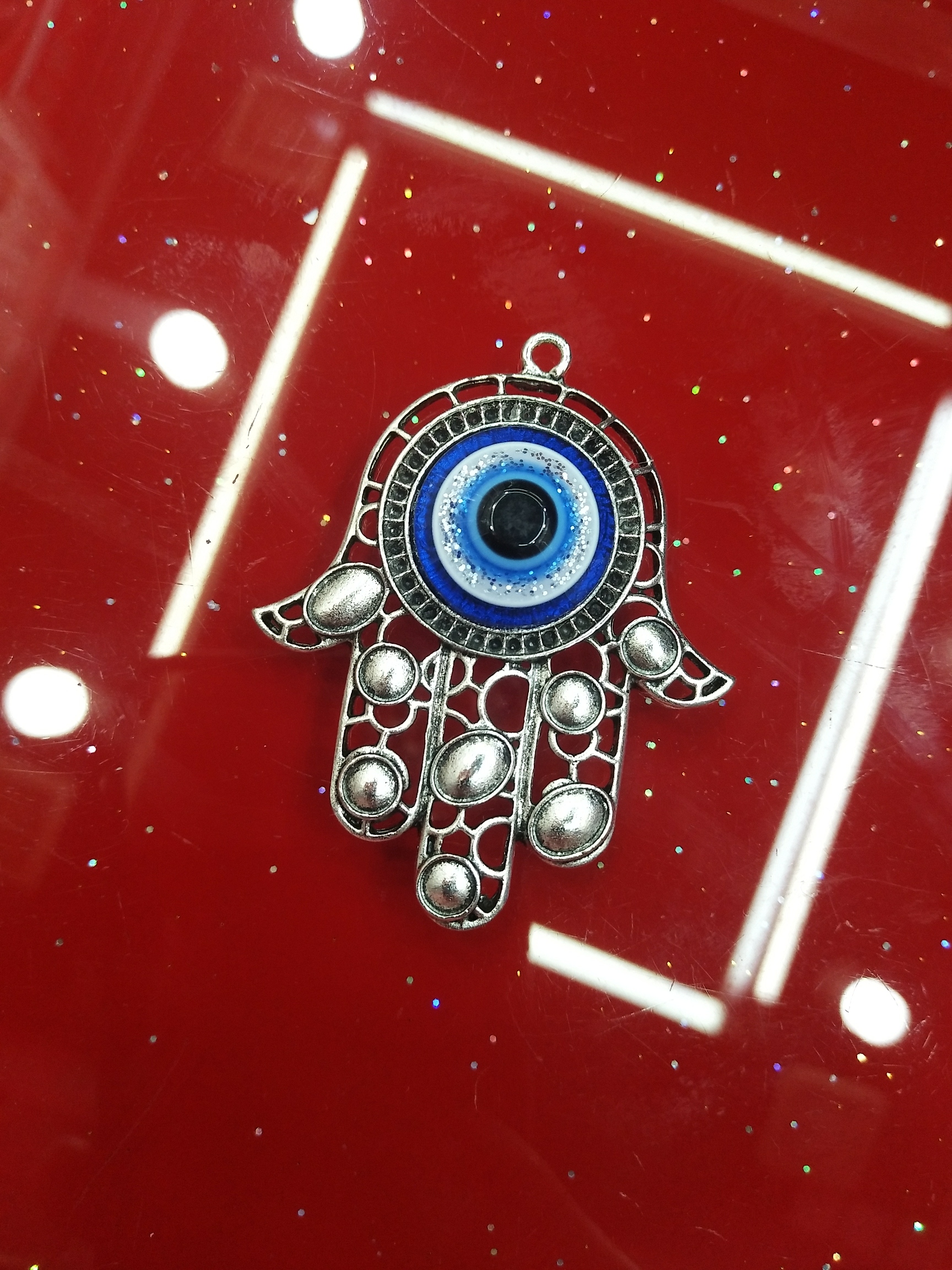 锌合金复古点兰眼睛手掌配件