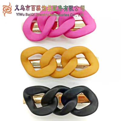 Acrylic Rubber Paint Chain Connecting Shackle DIY Ornament Accessories Key Connecting Shackle Broken Ring Headdress Barrettes Accessories