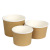 Bogus Kraft Paper Soup Bowl Thickened Disposable with Lid round Soup Box Takeaway Snack Box Cowhide Paper Soup Cup 440ml