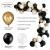 92PCs Balloon Garland Arch Black and White Gold Balloon 5M Plastic Chain Party Decoration Supplies