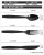 Disposable Plastic Thickened 7-Inch Knife, Fork and Spoon Suit Independent Black Tableware Bag Western Food Takeaway Steak Knife and Fork