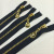 Manufacturer Customized No. 3 Brass Closed Metal Zipper All Kinds of Fancy Pull Head Clothing Bag Zipper