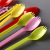 Factory Direct Sale Disposable Five-Star Long Handle Spork Dessert Coffee Stir Spoon Smoothie Ice Cream Long Spoon Fruit Fork